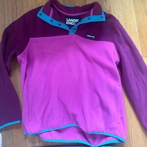 Lands end quarter fleece (women M)